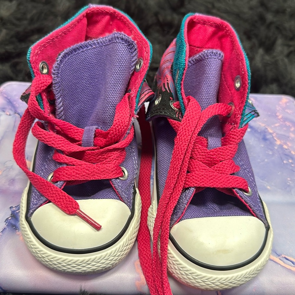 Purple floral converse